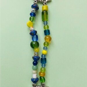 Mushroom glass beaded watch band